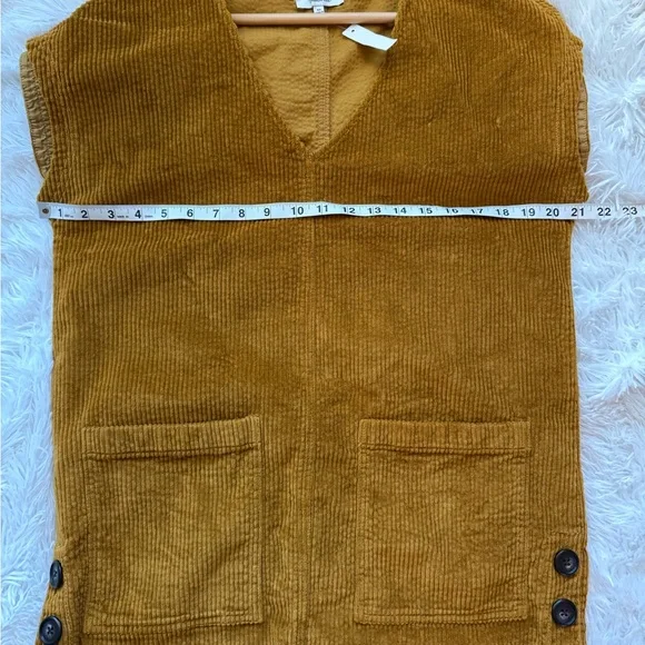 NWT Madewell Oversized Corduroy Button-Accent Mini Dress - Picture 12 of 13